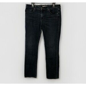 David Kahn Denim Mid-Rise Straight Leg Nikki Weekender Jeans Sz 31 Dark Shadow